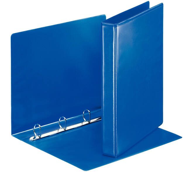 Presentatieringband Esselte Essentials panorama A4 4-rings D-mechaniek 25mm blauw
