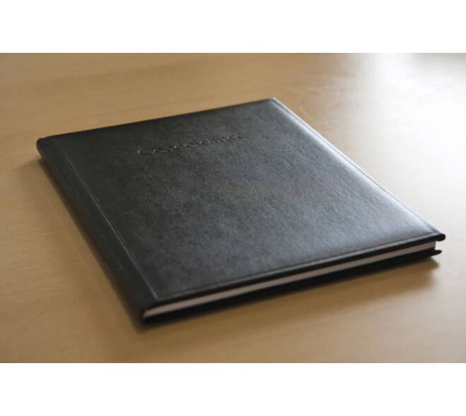 Condoleancealbum Kangaro 260x210mm zwart