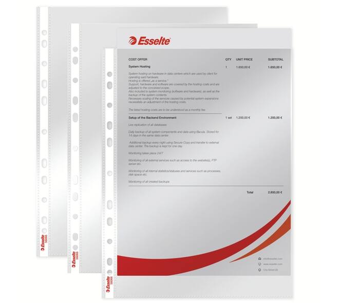 Showtas Esselte copy safe 0.06mm PP A4 glashelder 100 stuks