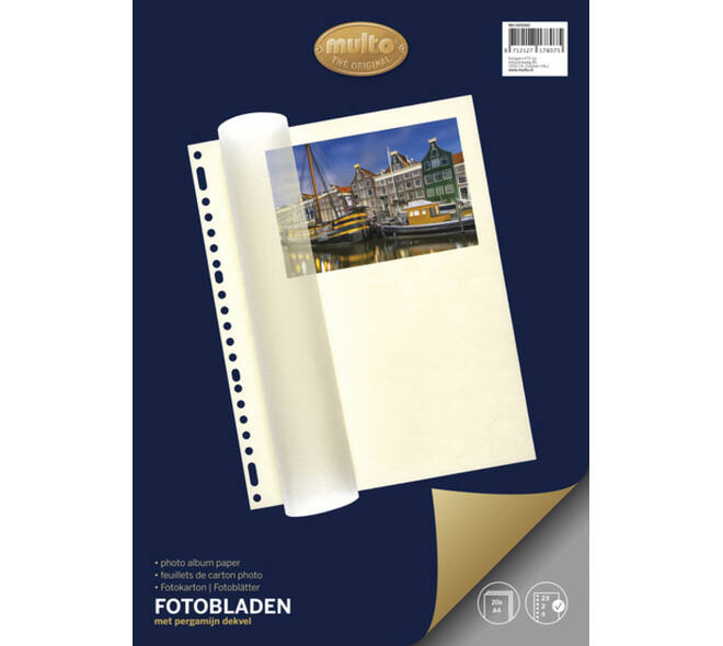 Interieur Multo fotobladen A4 23-gaats met dekvel chamois 20 vel