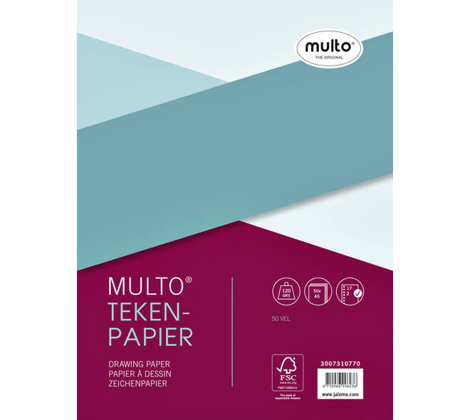 Interieur Multo 17-gaats tekenpapier 120gr 50 vel