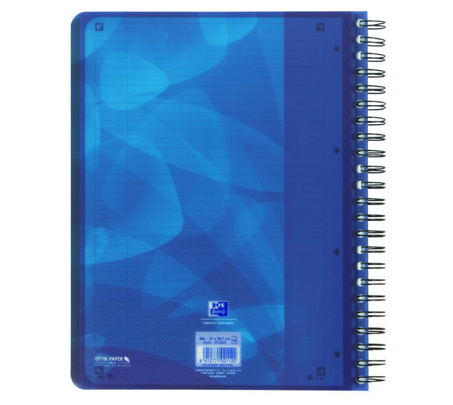 Projectboek Oxford School A4+ lijn 4-gaats 240 pagina's 80gr blauw