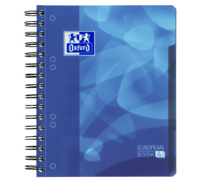 Projectboek Oxford School A5+ lijn 6-gaats 240 pagina's 80gr blauw