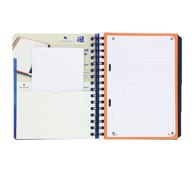 Projectboek Oxford School A5+ lijn 6-gaats 240 pagina's 80gr blauw