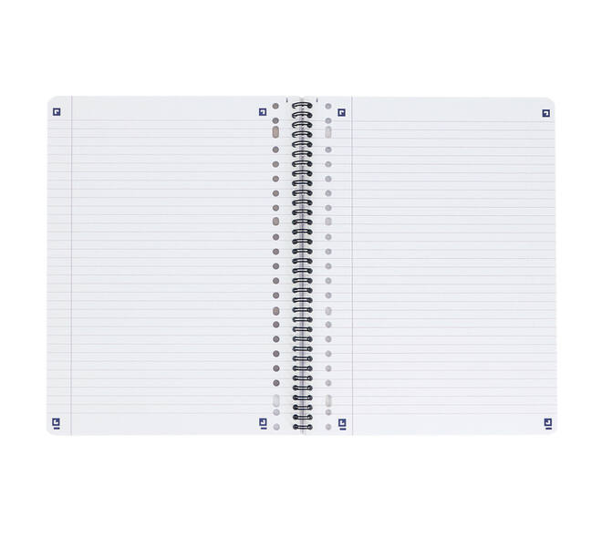 Collegeblok Oxford School A4+ lijn 23-gaats 160 pagina's 80gr zwart