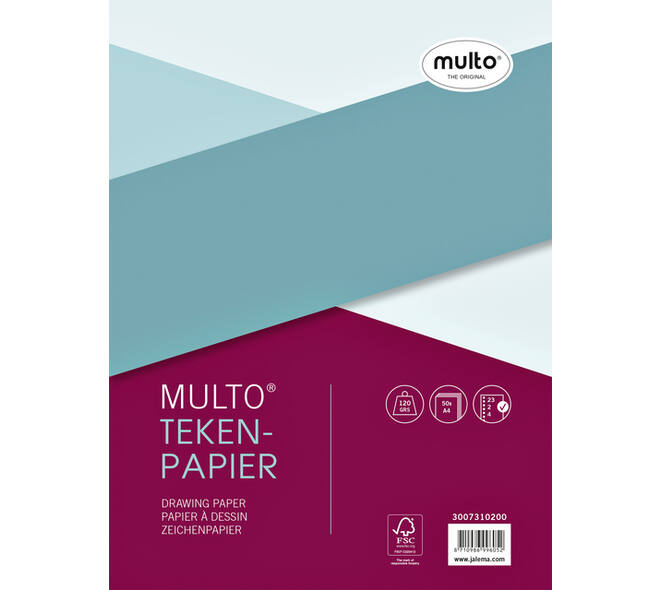 Interieur Multo tekenpapier A4 23-rings 50 vel