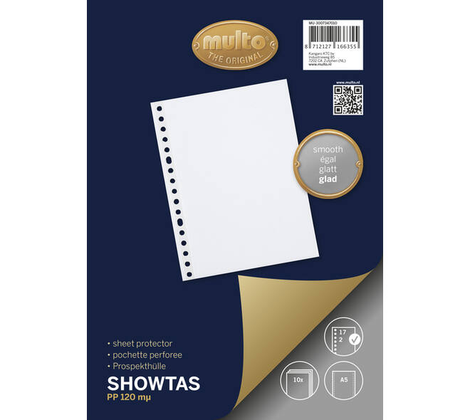 Showtas Multo A5 17-gaats PP 0.14mm glad 10 stuks