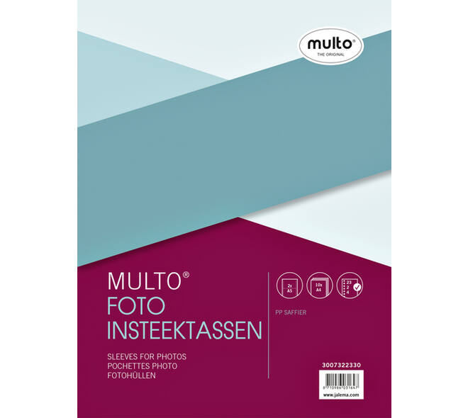 Fototas Multo A4 23-gaats 2-vaks 148x210mm PP mat 10 stuks