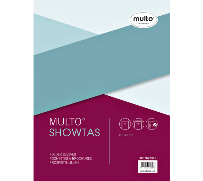 Showtas Multo A3 23-gaats PP 0.08mm dwars 10 stuks