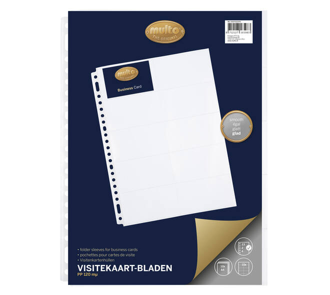 Showtas Multo 23-gaats A4 235x312mm PP voor 10 visitekaartjes 10 stuks