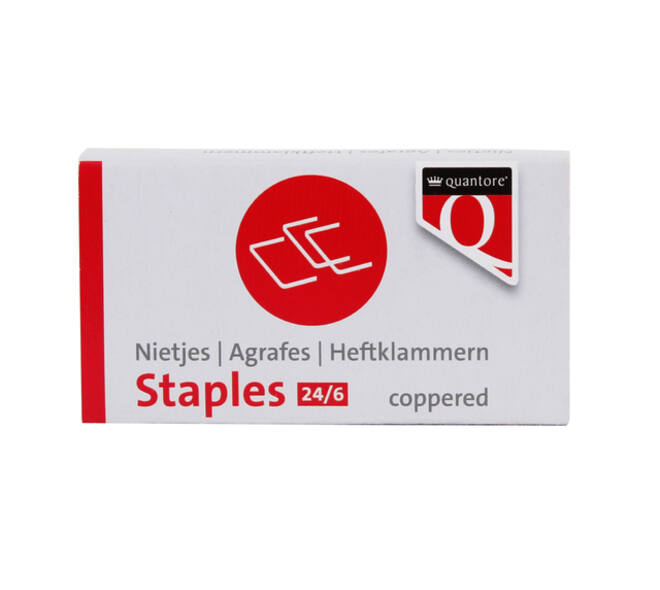 Nieten Quantore 24/6 verkoperd 1000 stuks