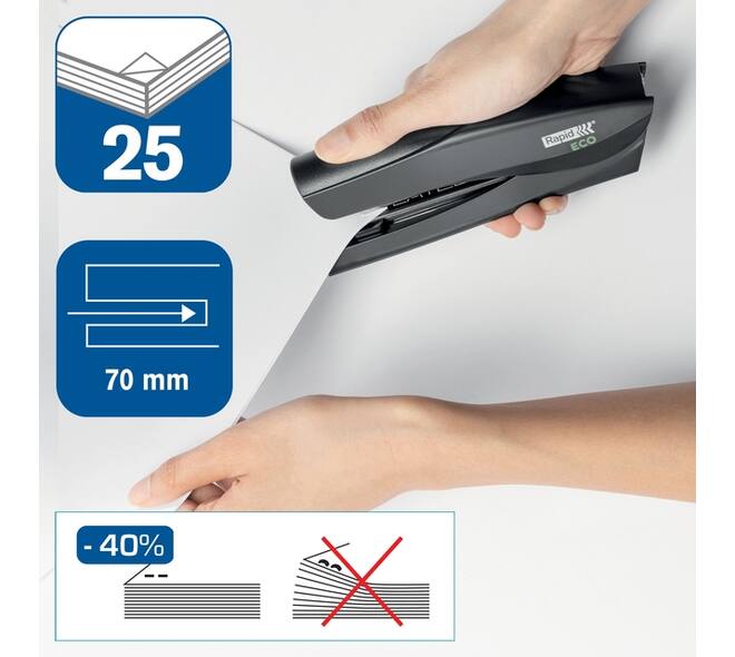 Nietmachine Rapid Fashion Eco full-strip 25 vel zwart