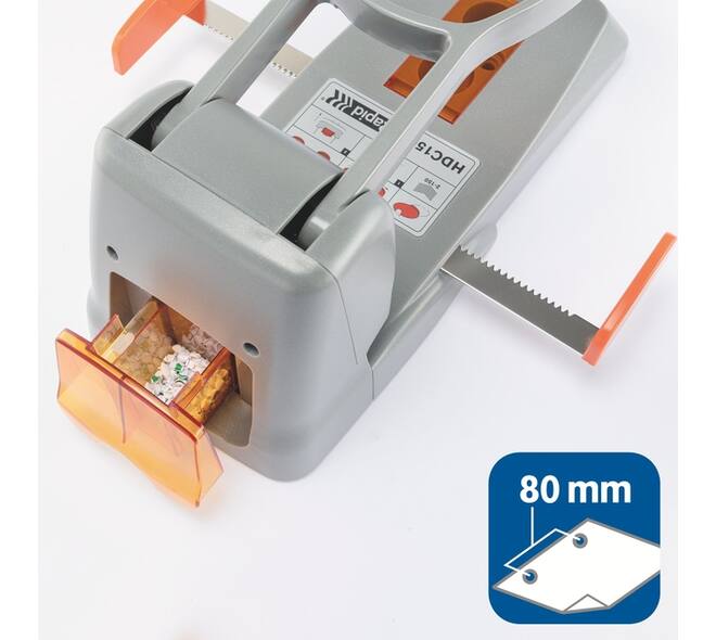Perforator Rapid Supreme HDC150/2 heavy duty 2-gaats 150 vel zilver/oranje