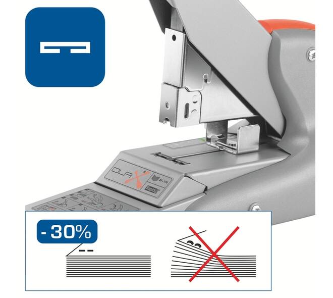 Nietmachine Rapid Supreme duax heavy duty 170 vel zilver/oranje