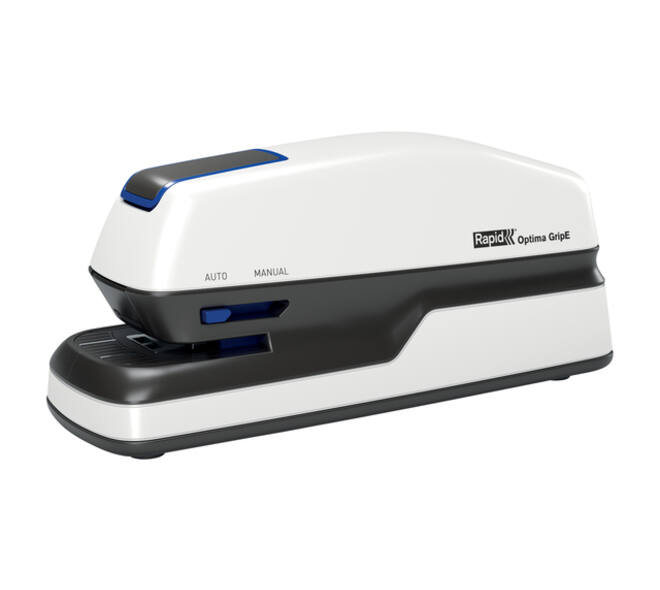 Nietmachine elektrisch Rapid Optima Grip 20vel wit/zwart
