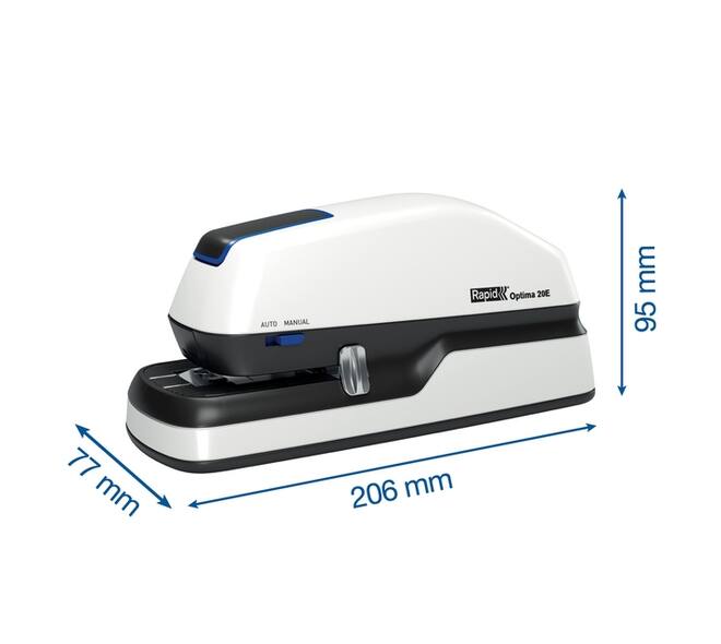 Nietmachine elektrisch Rapid Optima 20 20vel zilver/zwart