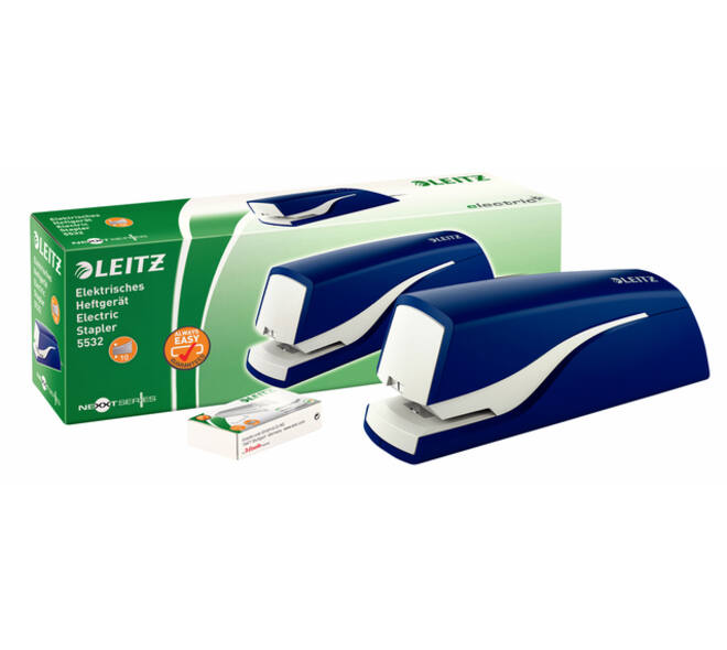 Nietmachine Leitz NeXXt elektrisch contactloos 10 vel blauw