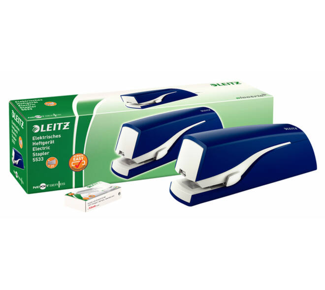 Nietmachine Leitz NeXXt elektrisch flatclinch 20 vel blauw