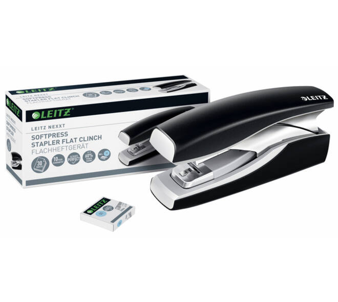 Nietmachine Leitz NeXXt softpress flat clinch 30 vel zwart