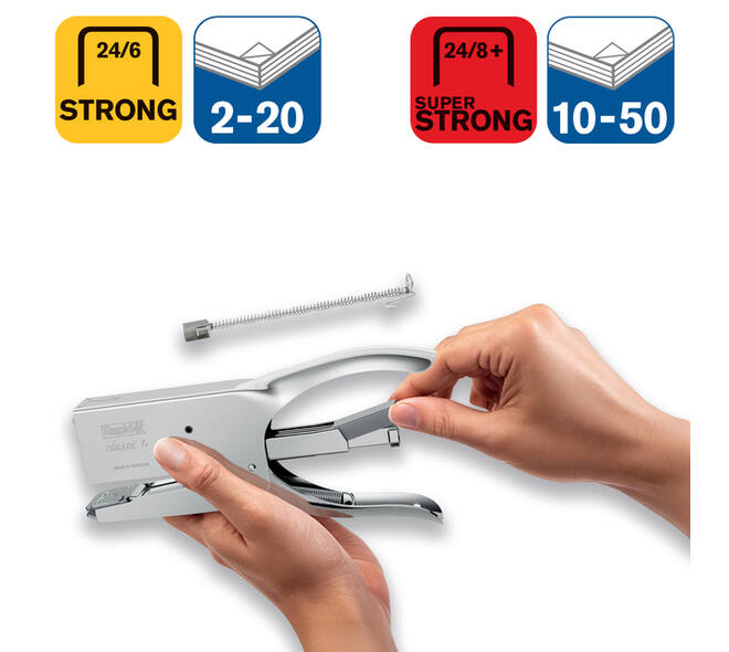 Niettang Rapid 1DX 50 vel 24/6 chroom
