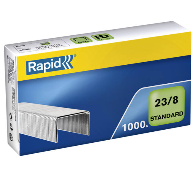 Nieten Rapid 23/8 gegalvaniseerd standaard 1000 stuks