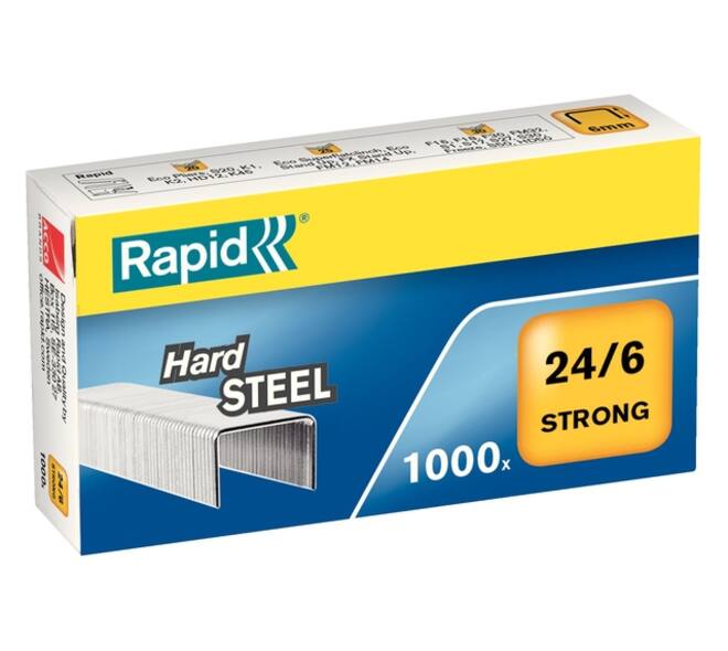 Nieten Rapid 24/6 staal strong 1000 stuks