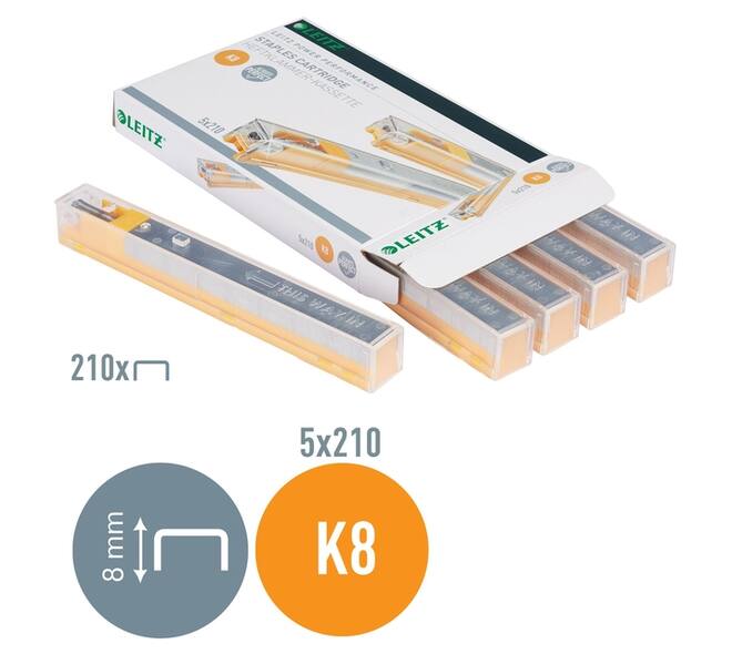 Nieten Leitz cassette K8 26/8 verzinkt 1050 stuks