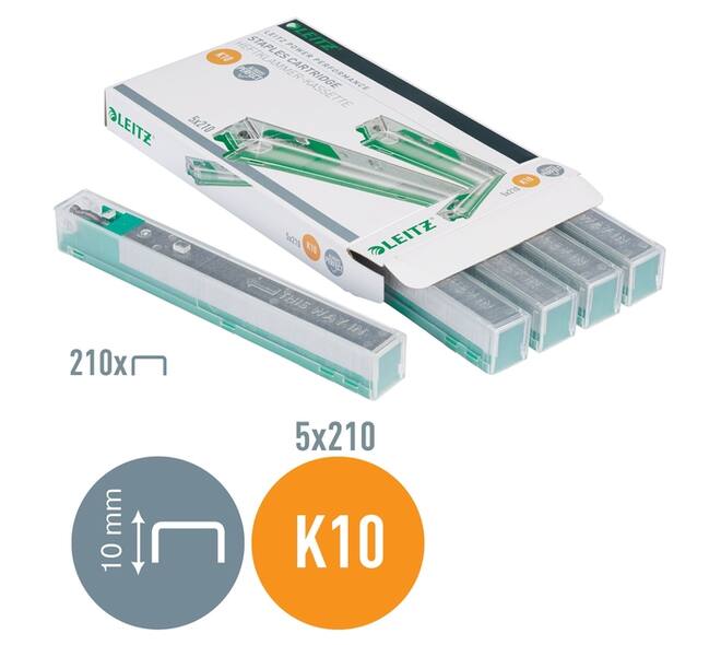 Nieten Leitz cassette K10 26/10 verzinkt 1050 stuks