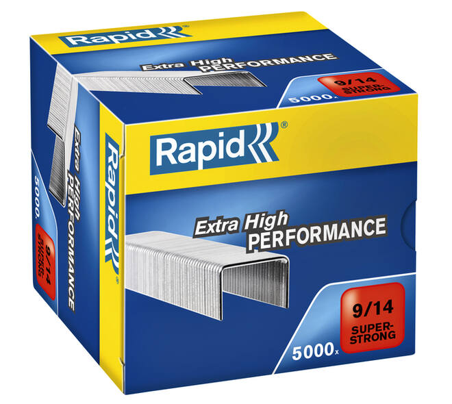Nieten Rapid 9/14 gegalvaniseerd super strong 5000 stuks