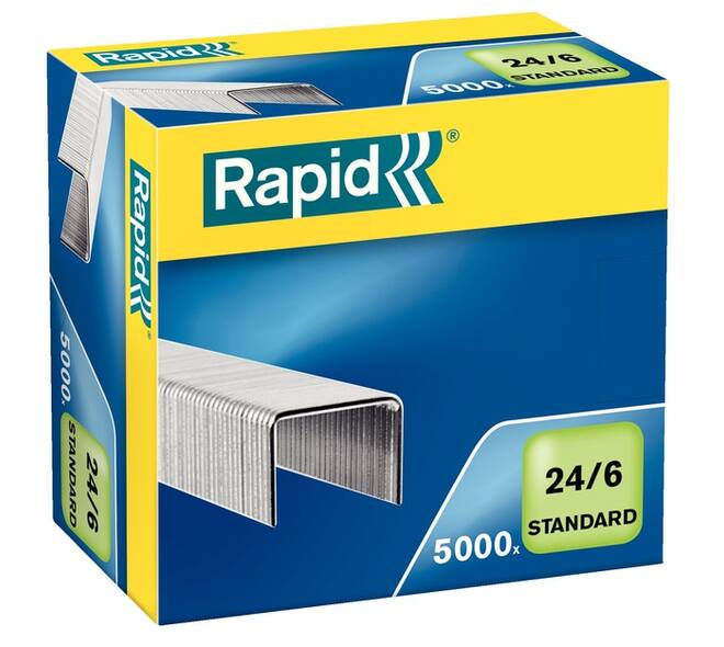Nieten Rapid 24/6 gegalvaniseerd standaard 5000 stuks