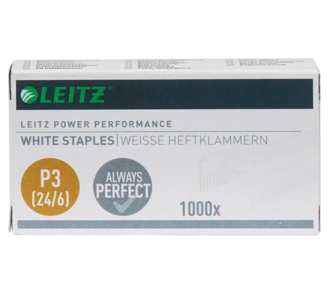 Nieten Leitz P3 24/6 wit 1000 stuks
