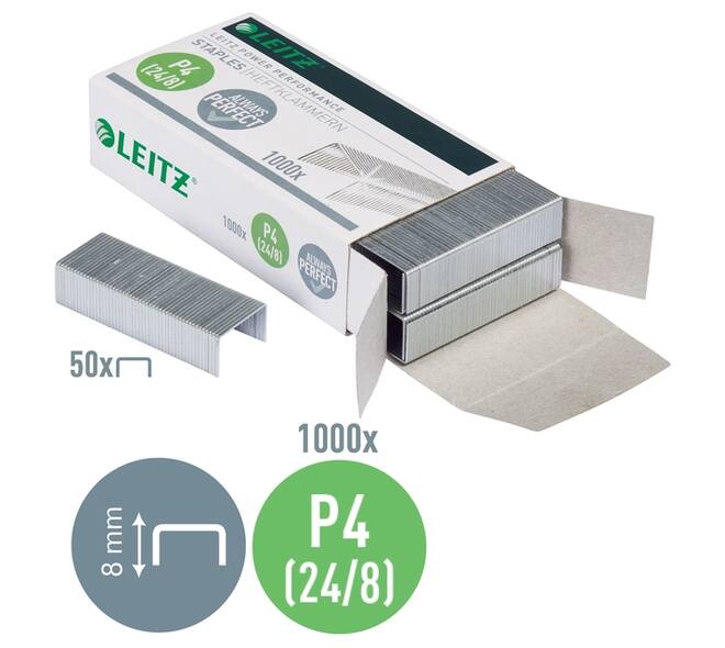 Nieten Leitz 24/8 verzinkt 1000 stuks