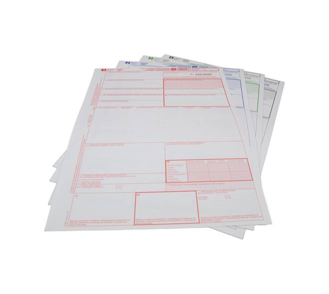 CMR/AVC vrachtbrief 4-voud, volgorde 1,2,3,4 genummerd Laserprinter sets, niet gelijmd (500st)