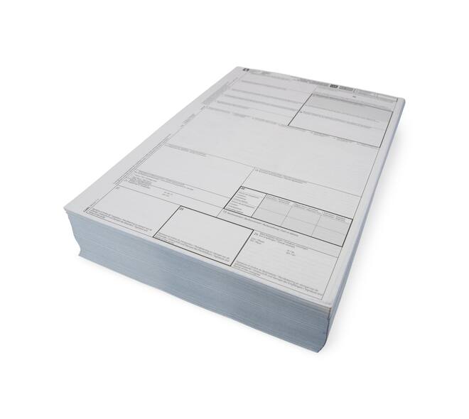 CMR/AVC vrachtbrief 4-voud, volgorde 4,3,2,1  (500st) Laserprinter sets, niet gelijmd