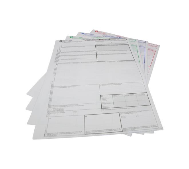 CMR/AVC vrachtbrief 4-voud, volgorde 4,3,2,1  (500st) Laserprinter sets, niet gelijmd
