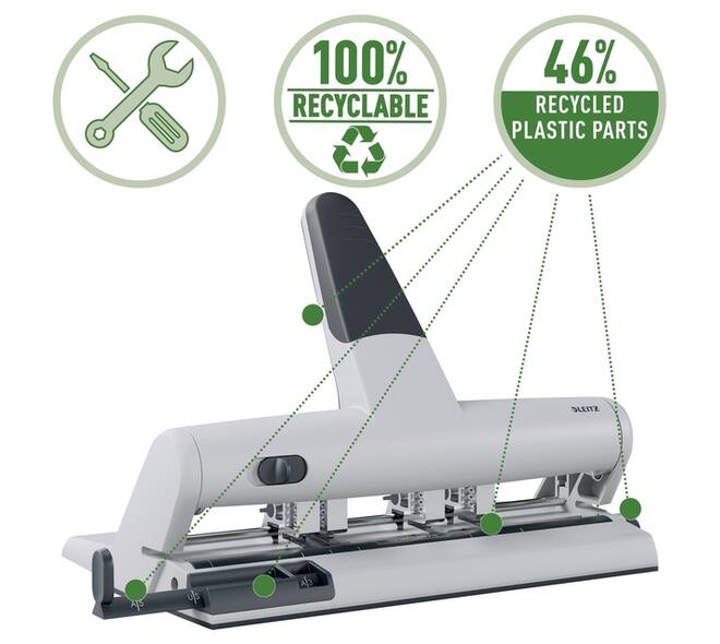 Perforator Leitz 5114 AKTO variabele multi zilver