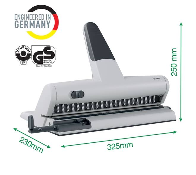 Perforator Leitz 5115 heavy duty 23 gaats zilver