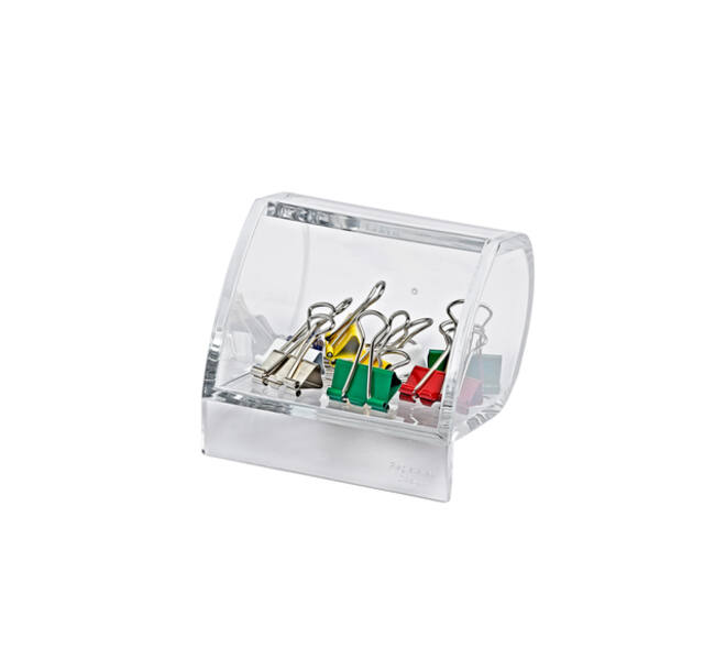 Papercliphouder MAUL 87x77x65mm acryl