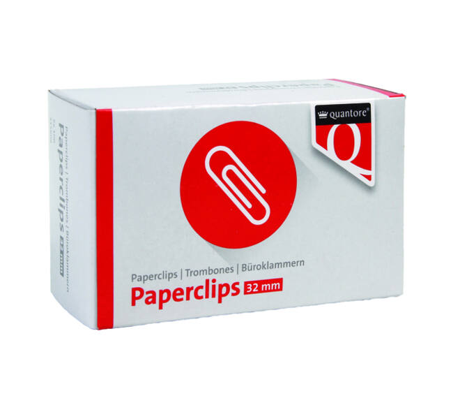 Paperclip Quantore R2 32mm kort 100 stuks