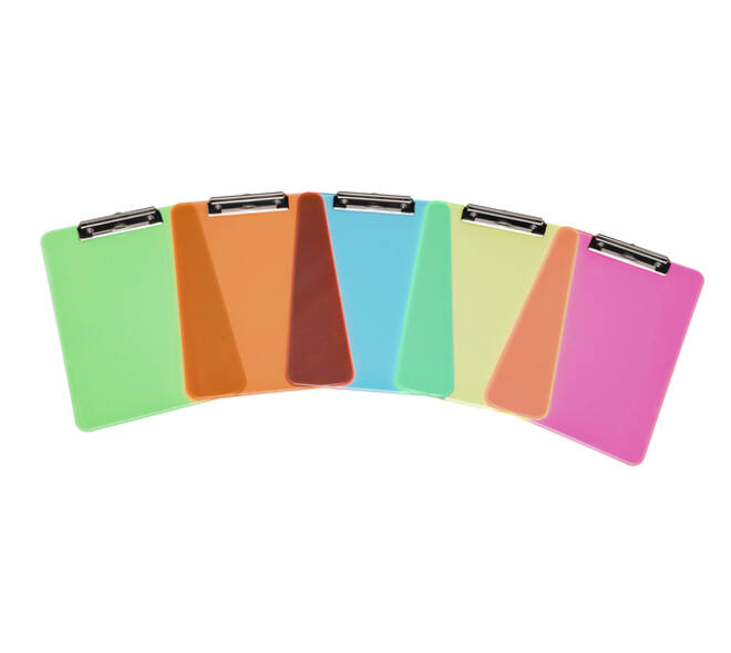 Klembord MAUL A4 staand transparant PS neon roze