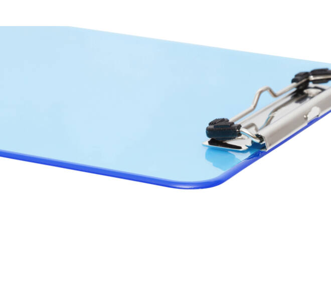 Klembord MAUL A4 staand transparant PS neon blauw
