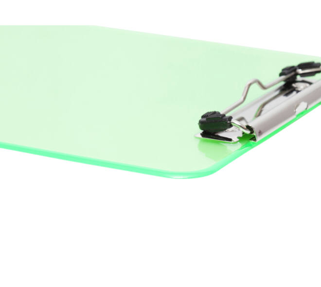 Klembord MAUL A4 staand transparant PS neon groen