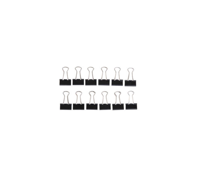 Papierklem MAUL 213 foldback 13mm zwart 12 stuks
