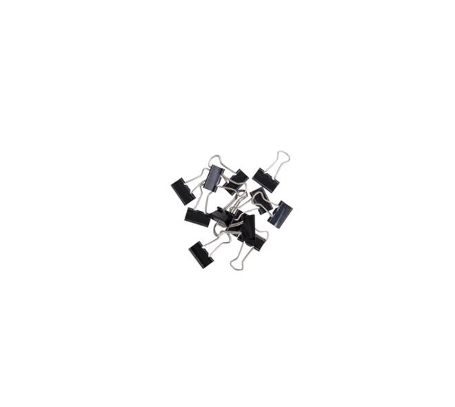 Papierklem MAUL 213 foldback 13mm zwart 12 stuks