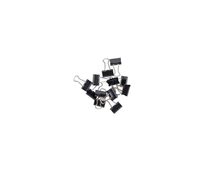 Papierklem MAUL 213 foldback 16mm zwart 12 stuks