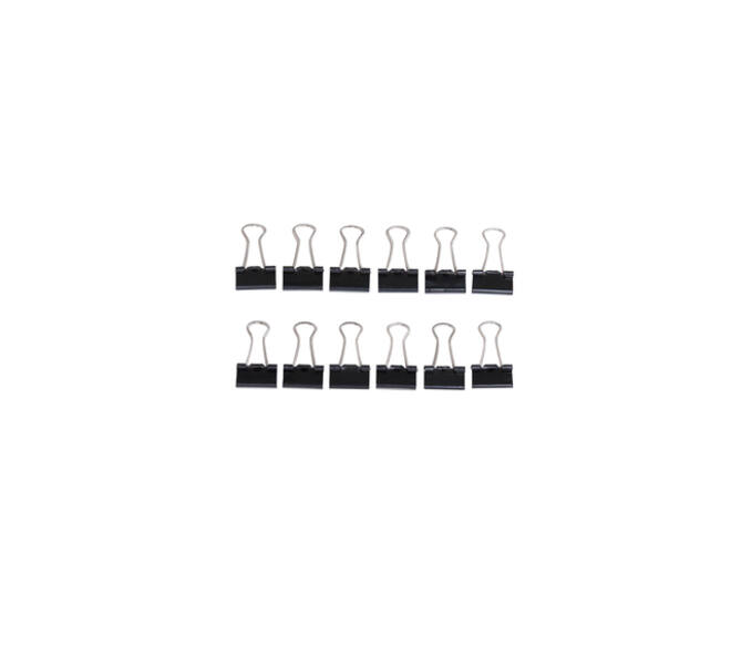 Papierklem MAUL 213 foldback 16mm zwart 12 stuks