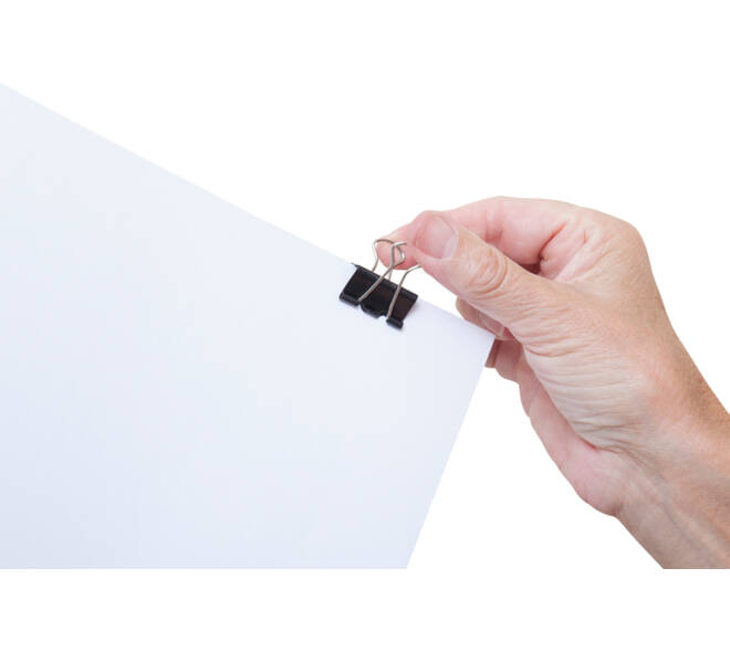 Papierklem MAUL 213 Foldback 25mm zwart 12 stuks