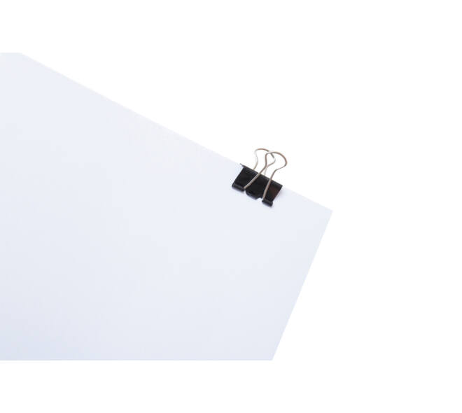 Papierklem MAUL 213 Foldback 25mm zwart 12 stuks