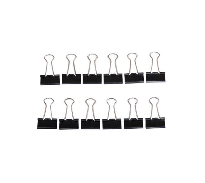 Papierklem MAUL 213 Foldback 25mm zwart 12 stuks