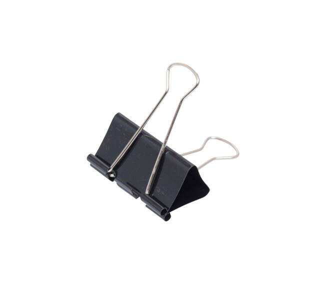 Papierklem MAUL 213 foldback 50mm zwart 12 stuks